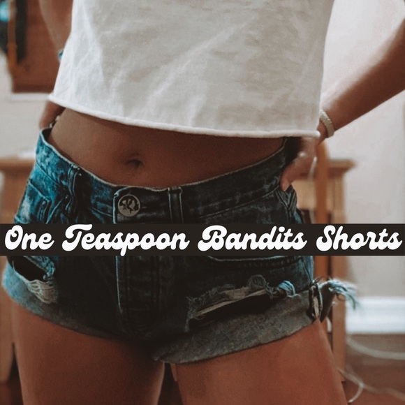 One Teaspoon Pants - One Teaspoon Bandits Distressed Denim Shorts